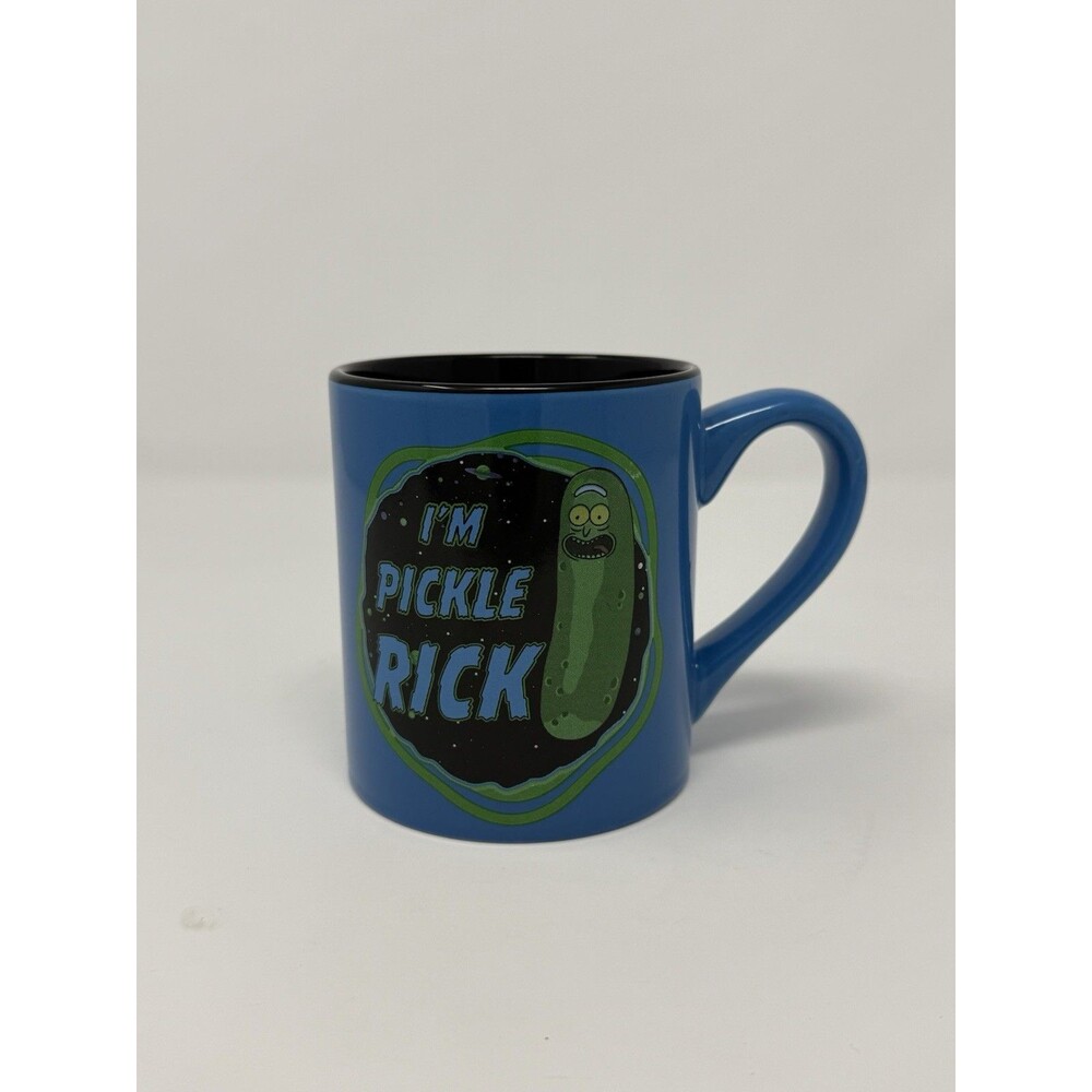 Rick and Morty Pickle Rick "I'M PICKLE RICK" Blue 14 oz Ceramic Mug